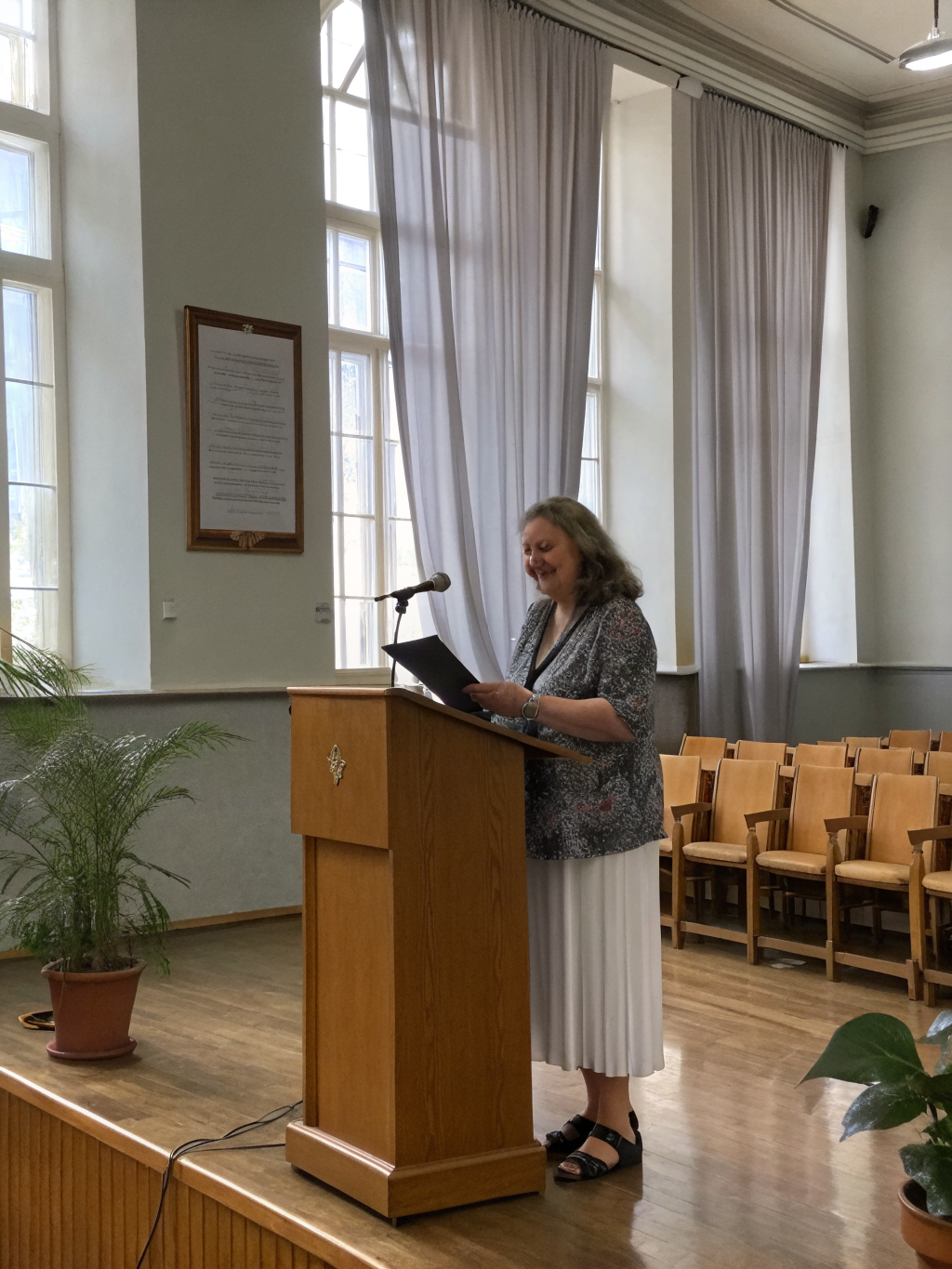 Compassionate professional offering support in a peaceful setting